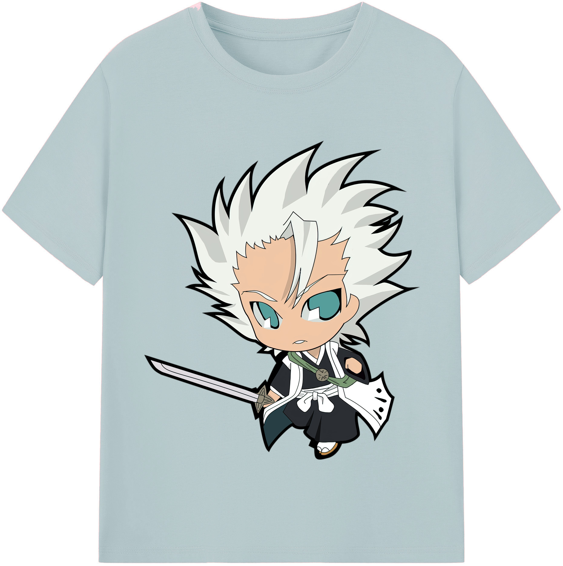 （画像用） ブリーチ 日番谷冬獅郎（ひつがや とうしろう） BLEACH Hitsugaya Toushirou 綿100％半袖Tシャツ（フロントプリント）